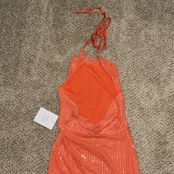 Stella Amour Orange Sequin Dress - Picture 10 of 13